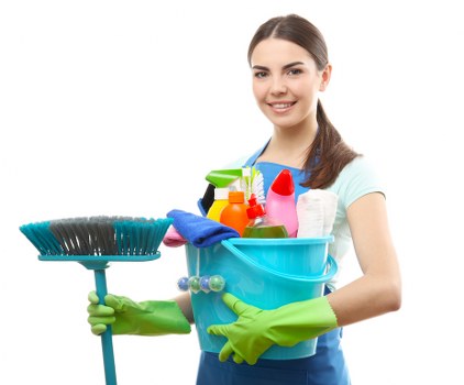 Upholstery cleaning equipment used on a chair
